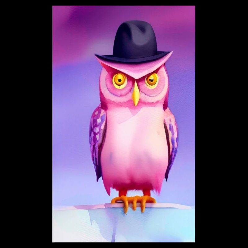 Eule mit Hut