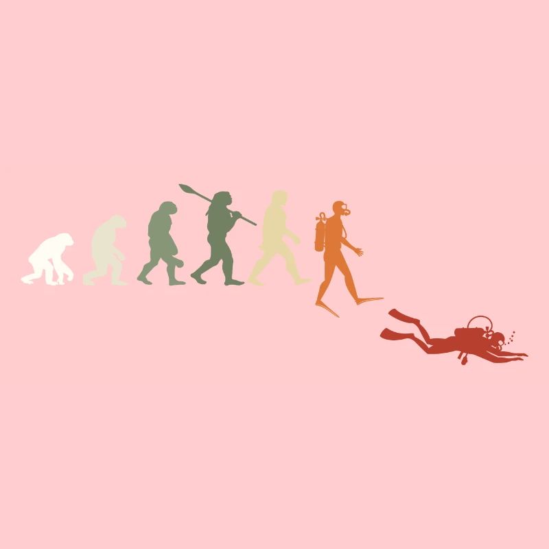 Plongée Évolution Rétro Cadeau Pour Plongeurs