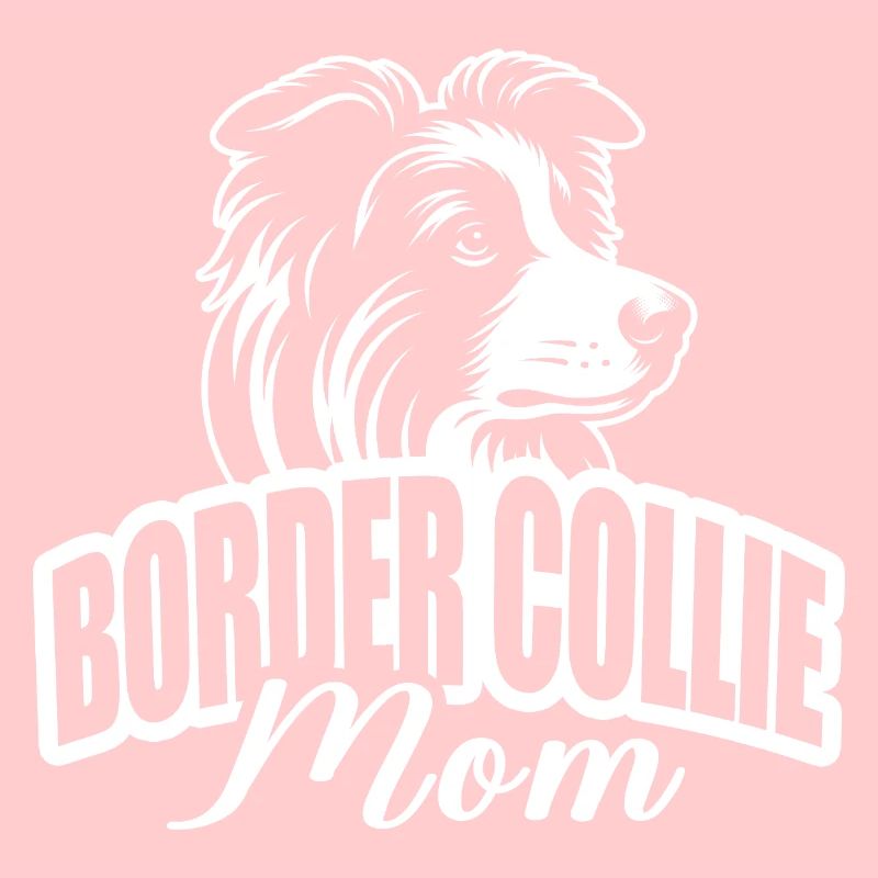 "Border Collie Mom" mit Hundekopf