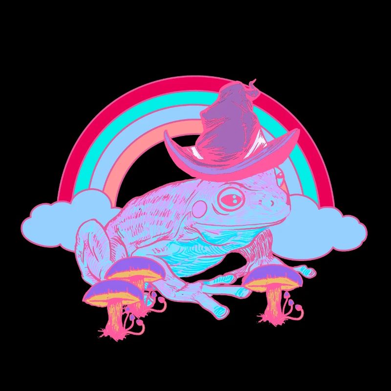 Magic Rainbow Toad Frog Wizard Frogs