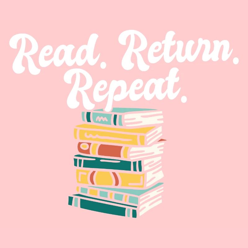 Librarian Read Return Repeat Library Worker Book