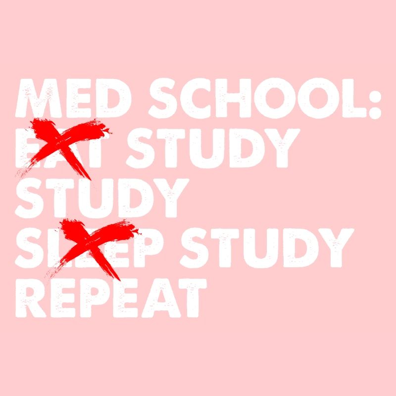 Med School Eat Study Sleep Repeat Medizinstudent