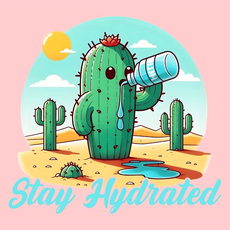 Cactus Restez hydraté