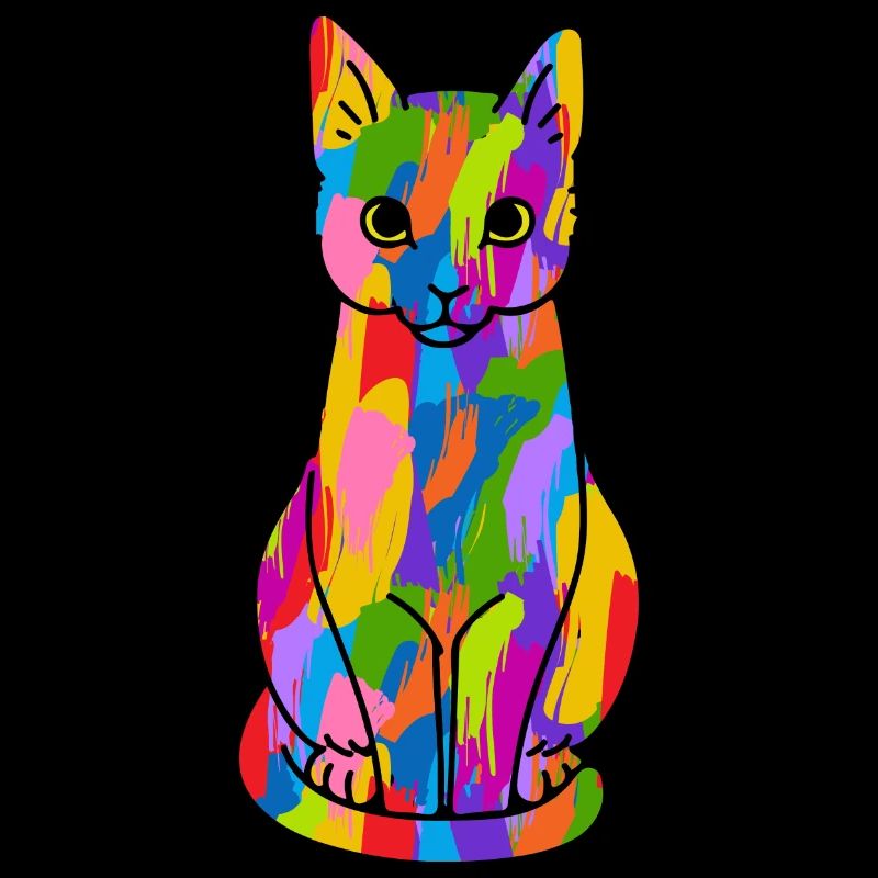 Chat coloré
