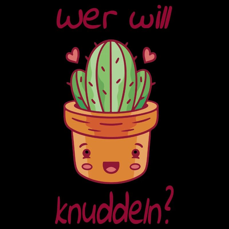 Kaktus Humor Wer Will Knuddeln Geschenkidee