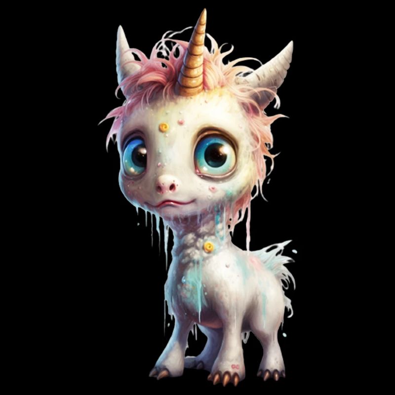 Niedliches Zombie-Einhorn