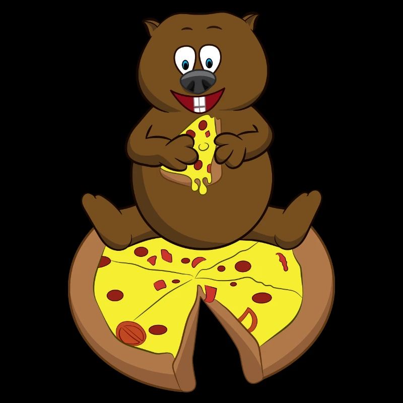 Wombat isst Pizza Süßes australisches