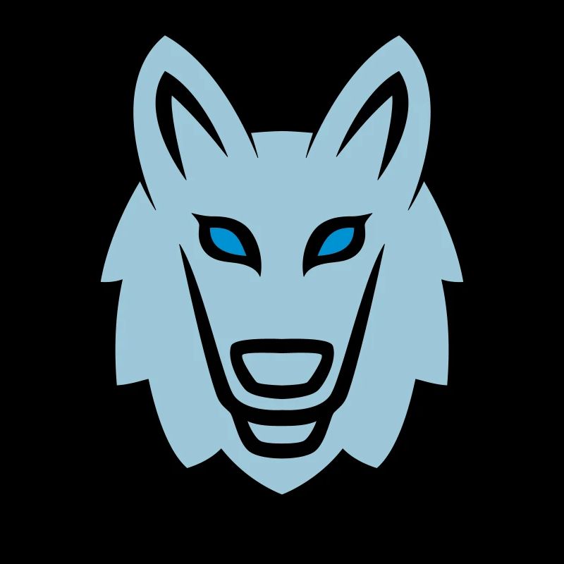 Wolf Maskottchen Logo