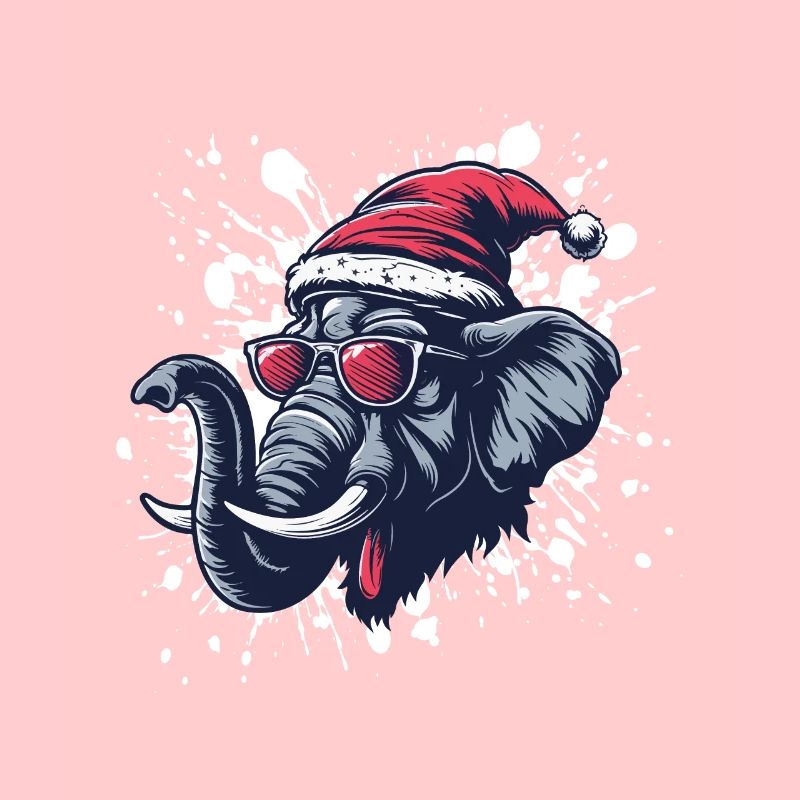 Elephant Mammoth Christmas Funny