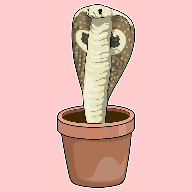 Pot de fleurs de serpent