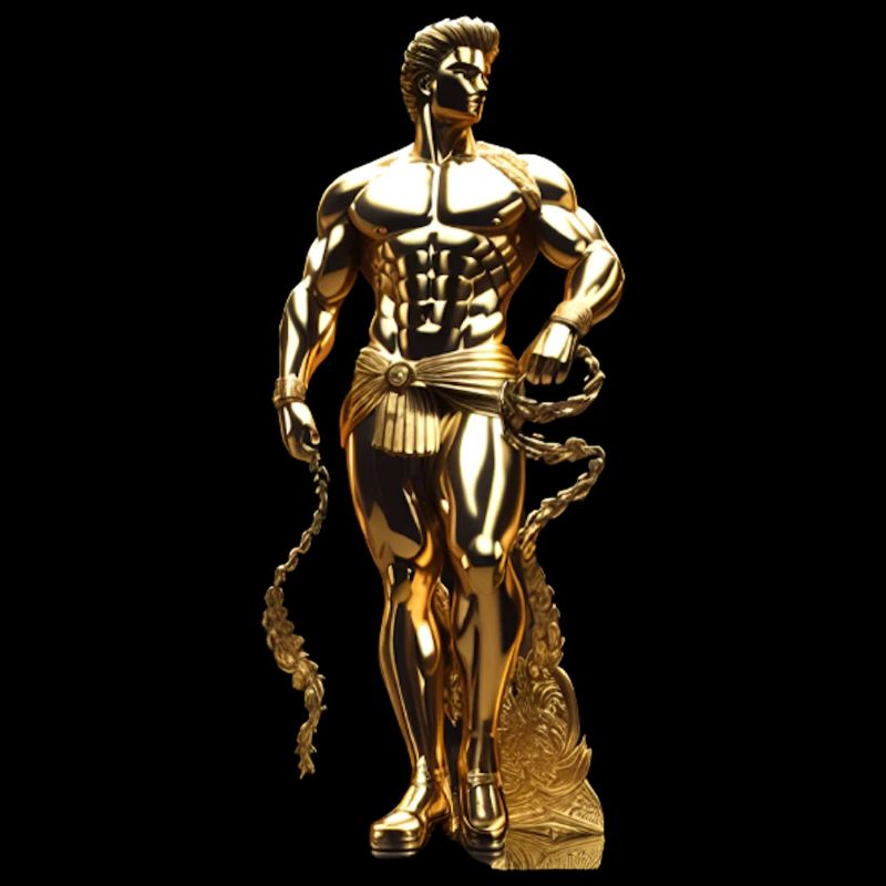 Statue grecque dorée