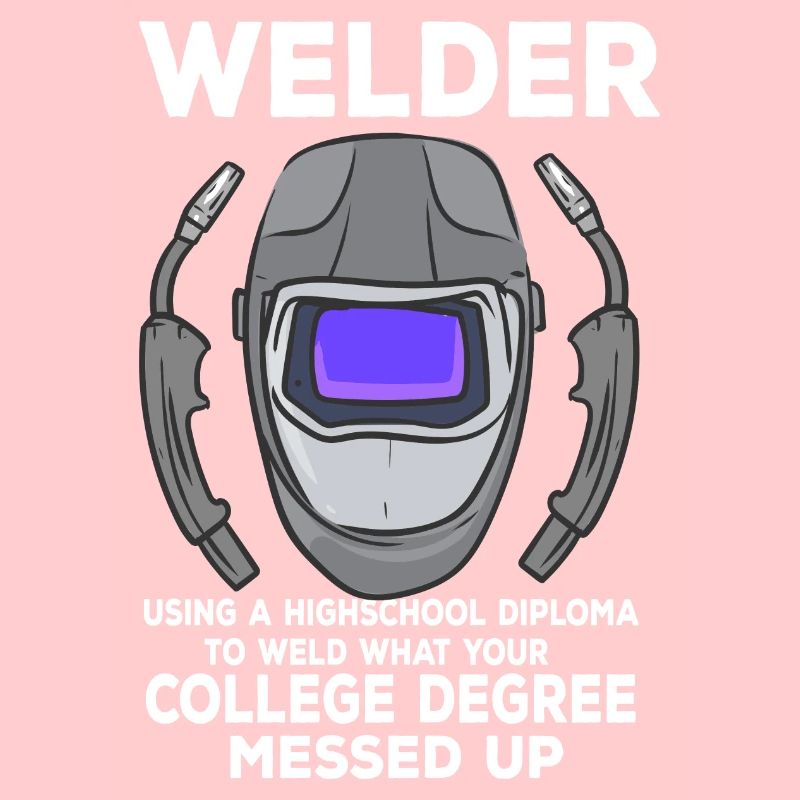 Welder Using A Diploma
