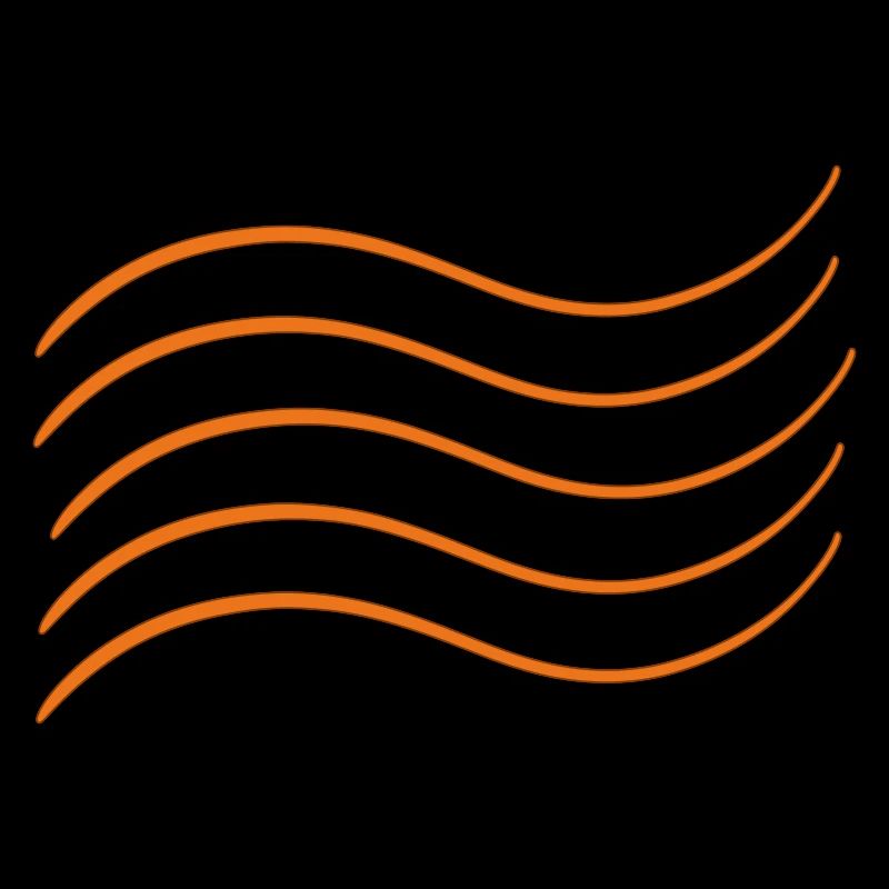 Element water, air, fire. Waves. Staff