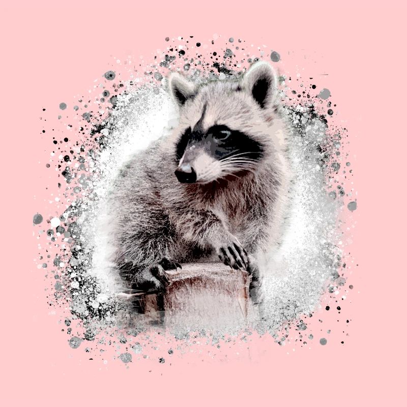 raccoon,bear,graffiti,painting,beige