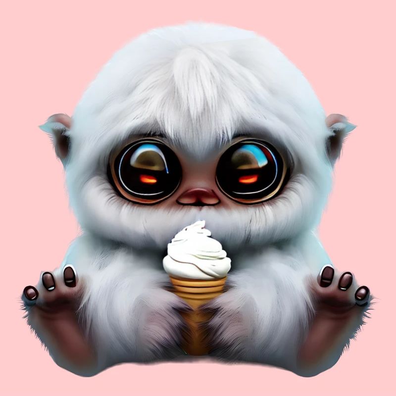 Yeti mit Softeis