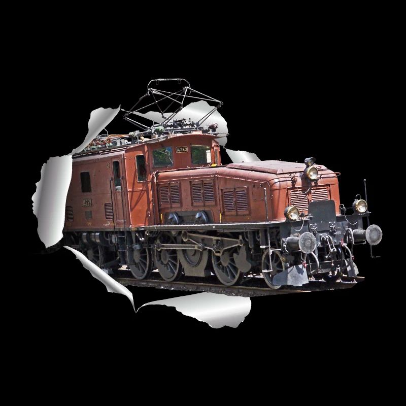 SBB Krokodil CE6 8 durchbricht Papier