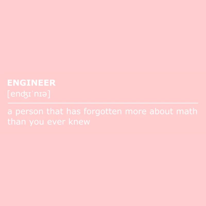 Engineer forgets math brightly