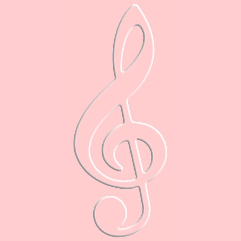 Clé de violon Note Lumière Blanche Contour