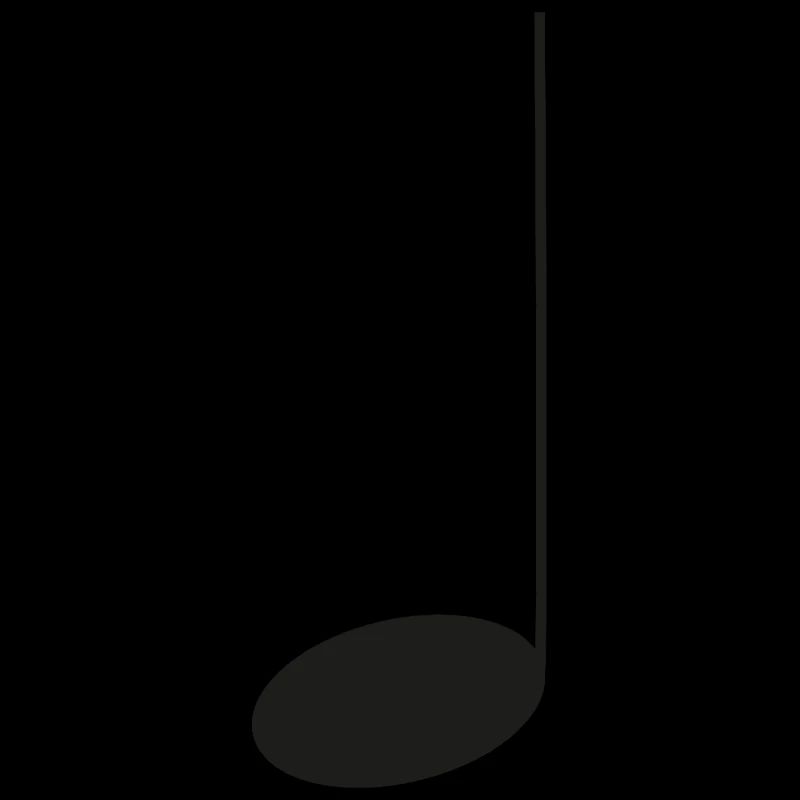 Musiknote einfach / schwarz