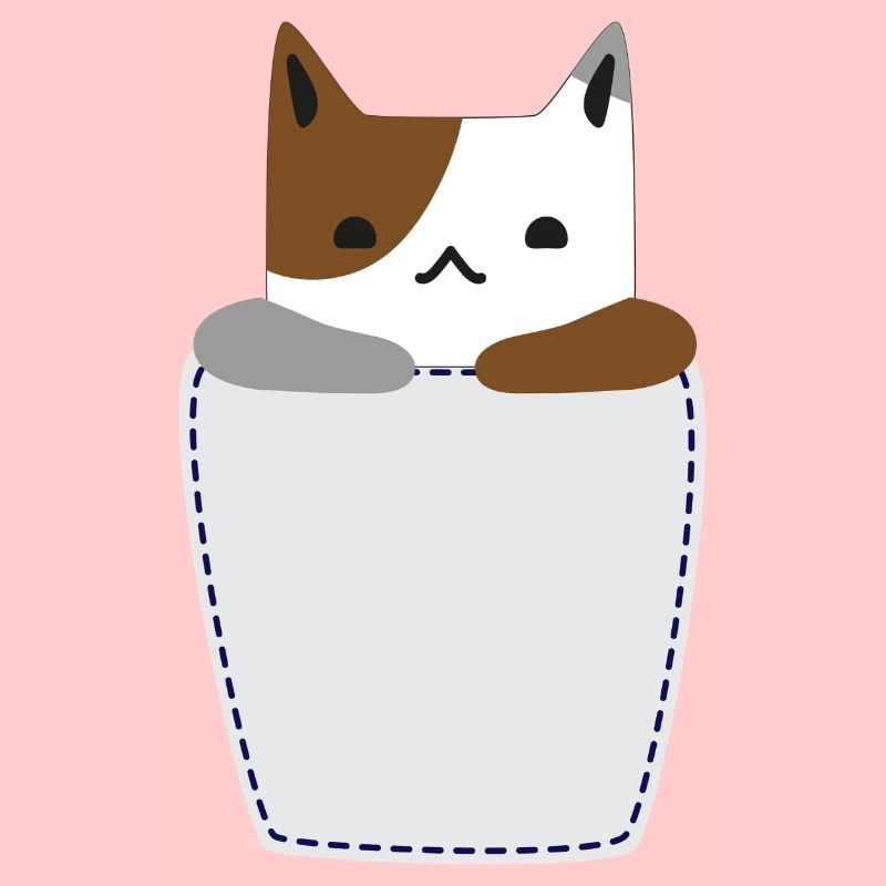 Brusttasche mit Katze