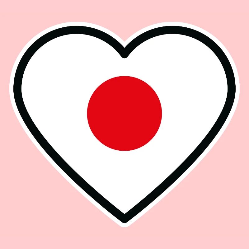 japan flagge herz