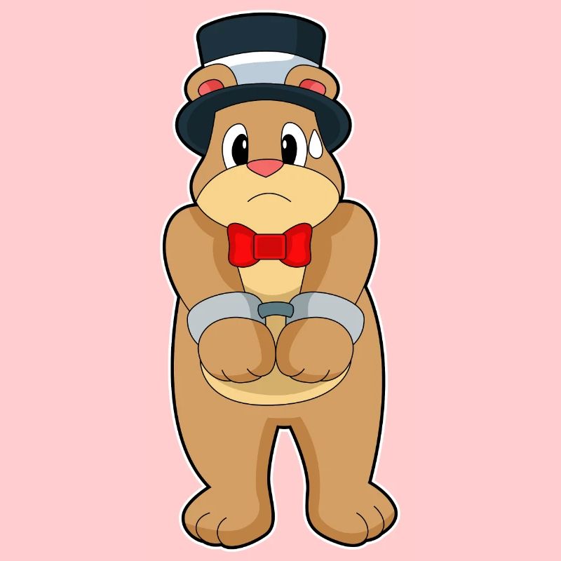 Bär Bräutigam Handschellen Hochzeit