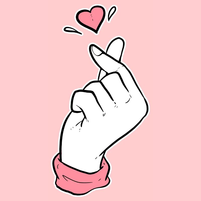 Cute Heart Kpop Fan oder Koreanisch Gift