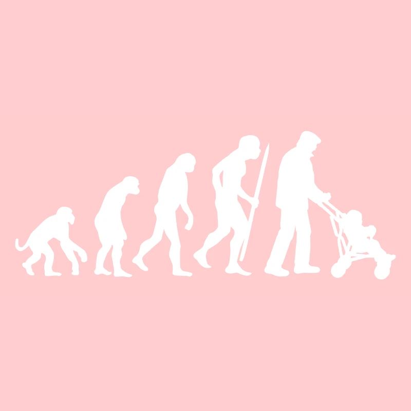 Evolution Großvater kinderwagen Opa babysitter