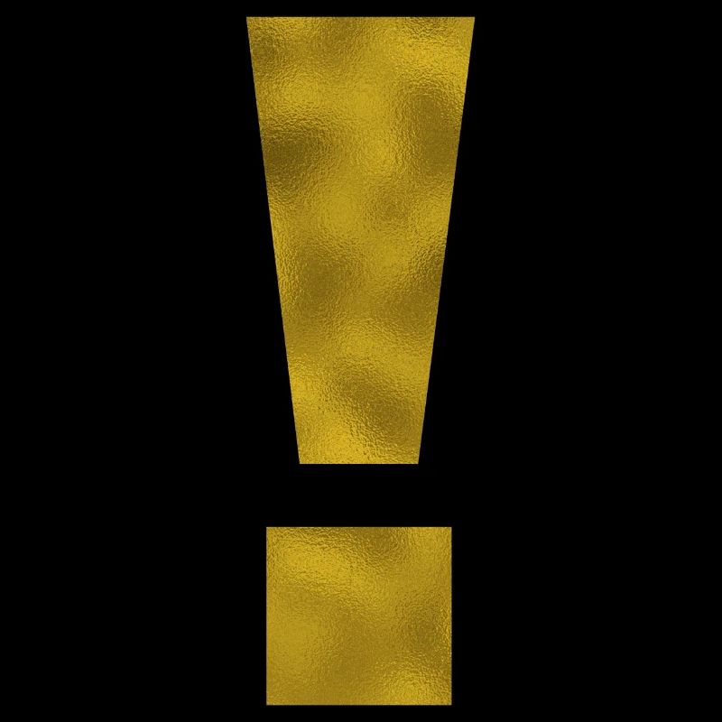 Point d’exclamation Ponctuation Or