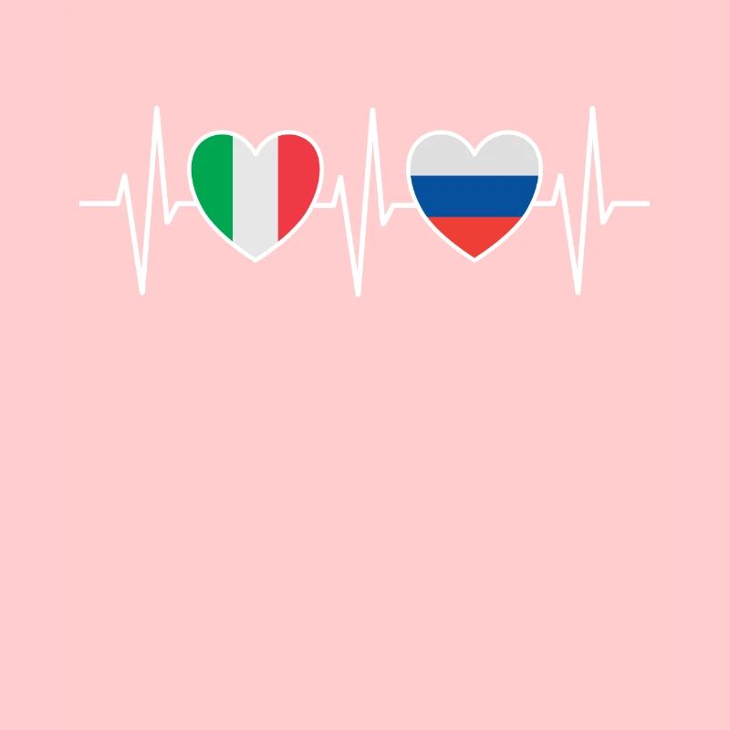 Italie et Russie Drapeau russe Drapeaux