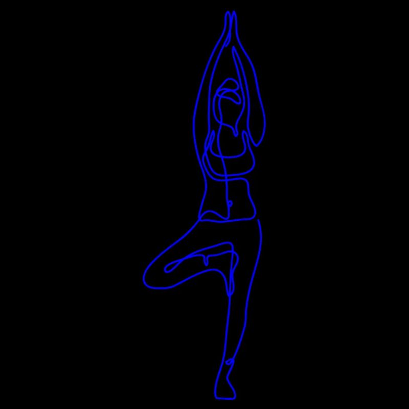 2 Yoga Vrikshasana oder der Baum | 1. Blaue Flamme