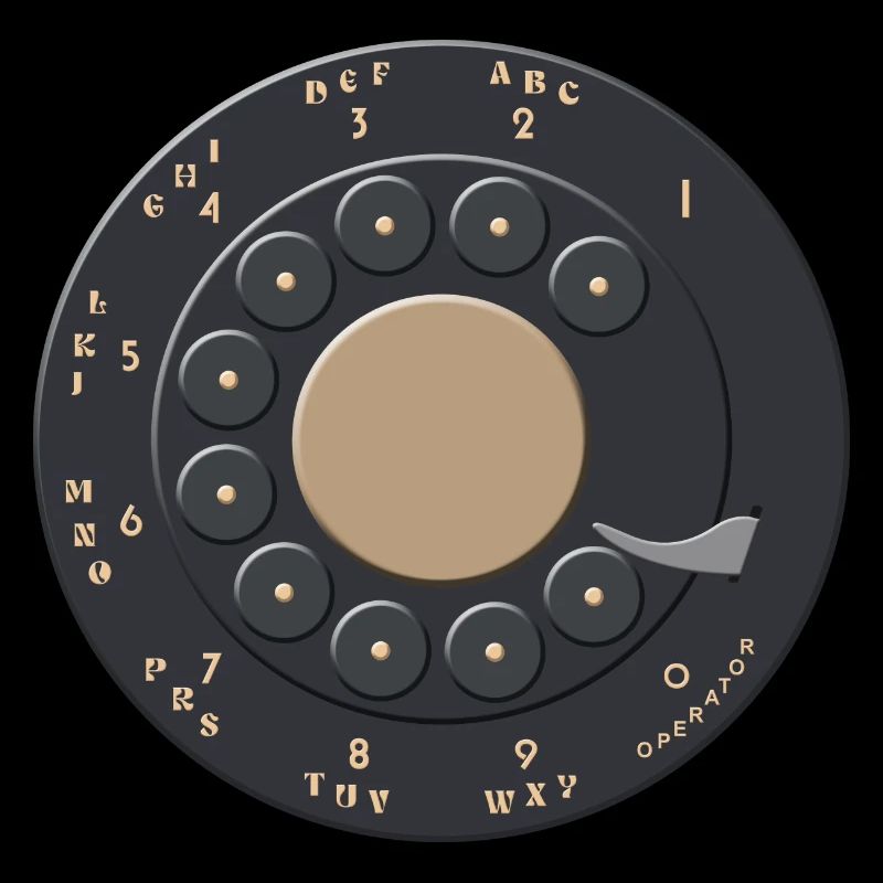 Vintage Phone Rotary Dial Retro Old Fashioned