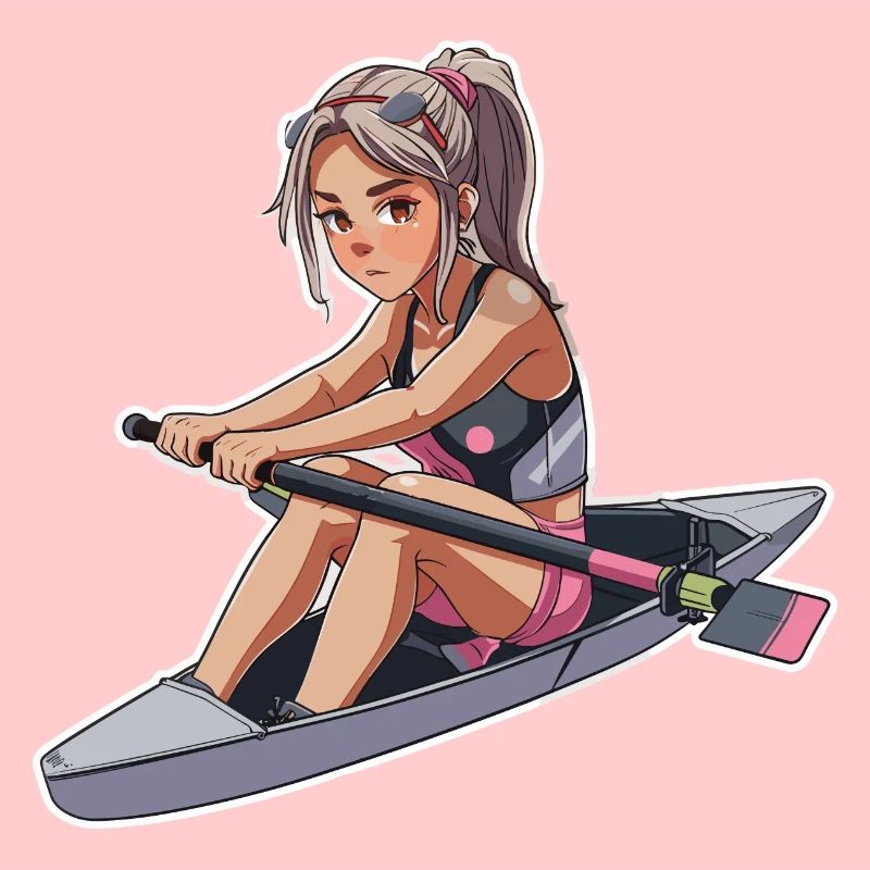 Ruderer Mädchen Grafik