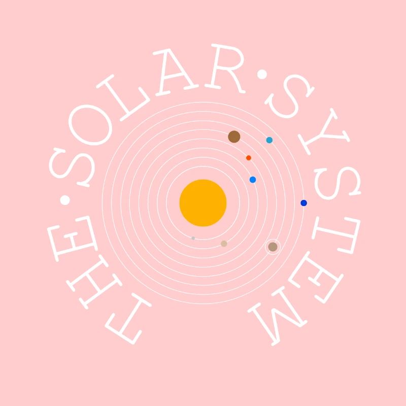 The Solar System (white)