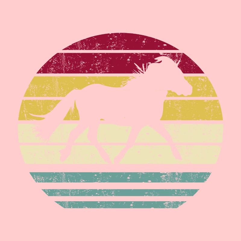 Shetland Pony Pferd Shetlandpony Retro Silhouette