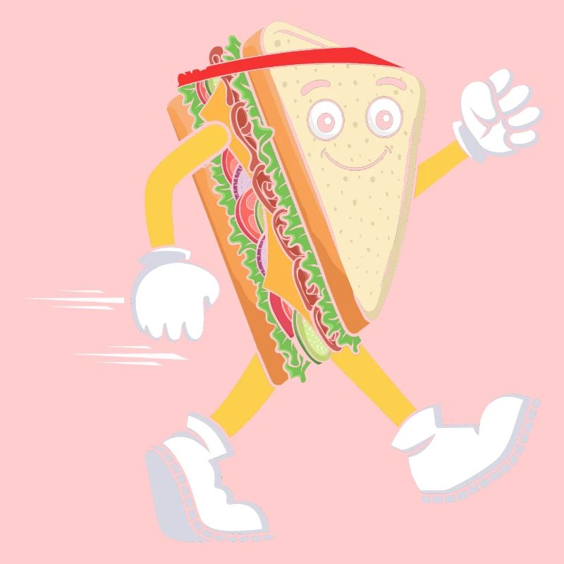 Fun Bread Sandwich Cardio Running Runners
