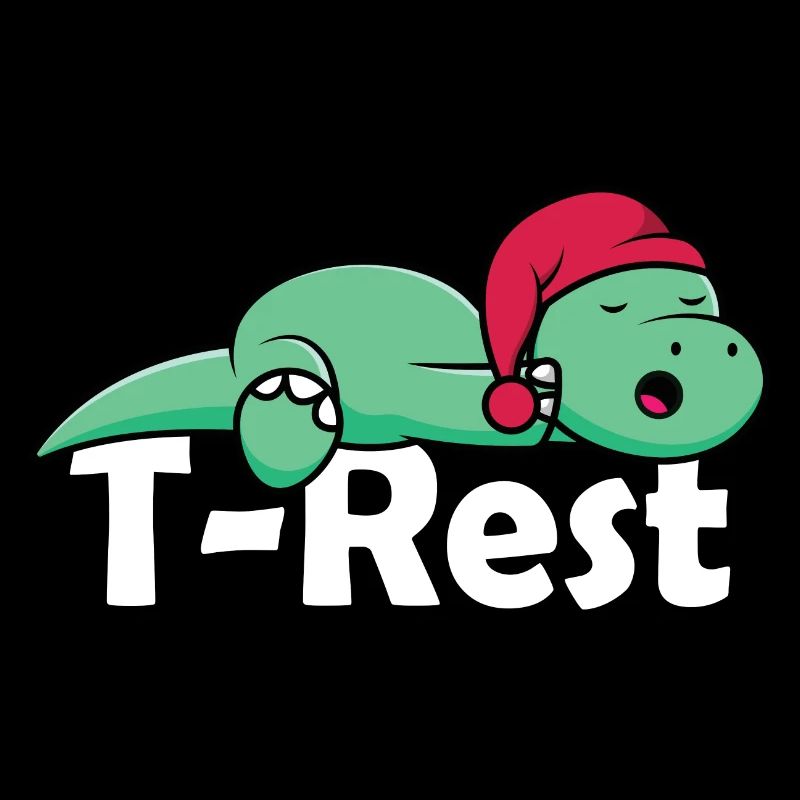 T-Rest - Sleeping T-Rex pun Dino