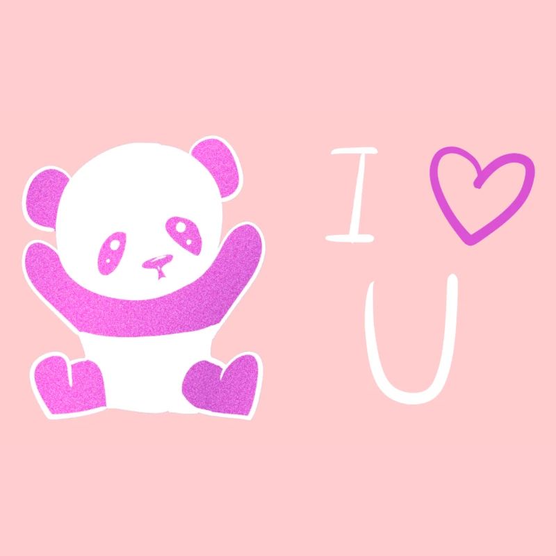 pinker panda ich liebe dich