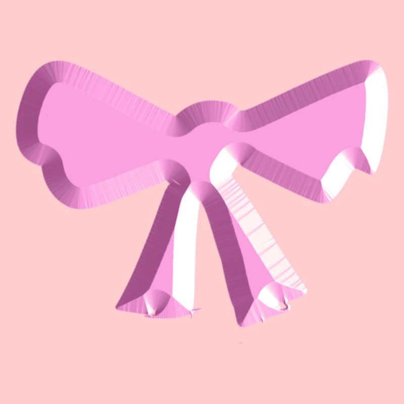 schleife symbol fliege rosa glänzend