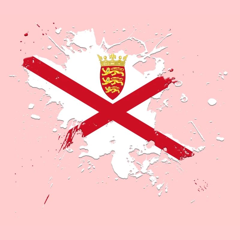 Drapeau Jersey comme une touche de couleur