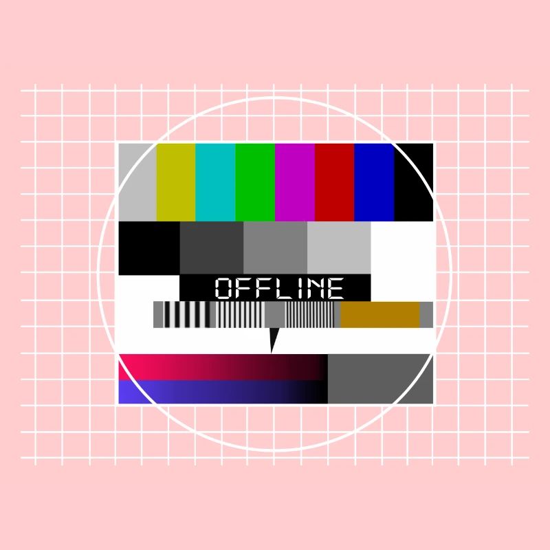 offline, internet, Testbild, tv