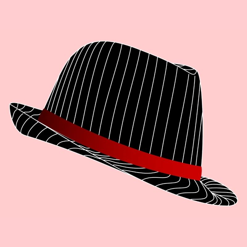 Chapeau élégant dans la conception de rayures.