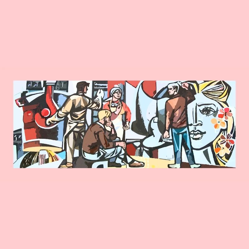 GDR mosaic everyday work art