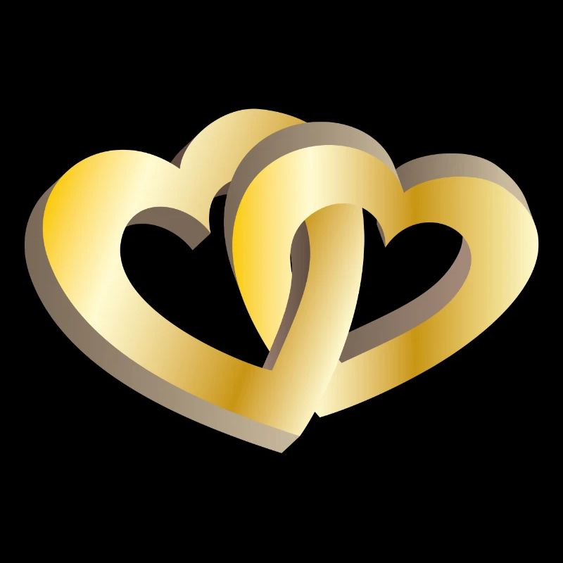 Zwei goldene Herzen