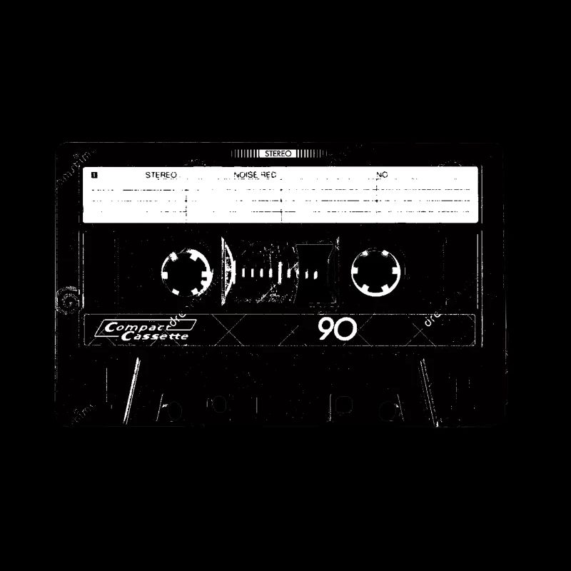 Cassette Recorder Old School Logo Design