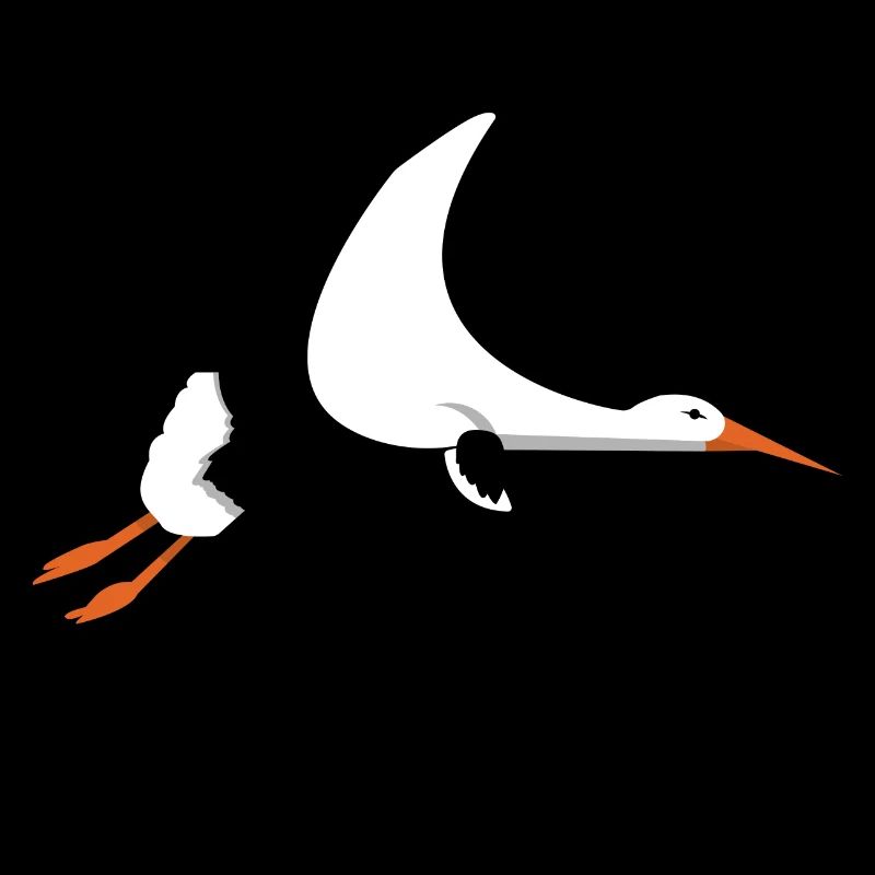 Storch im Flug