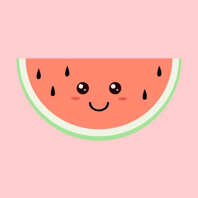 Pastèque heureuse de Kawaii