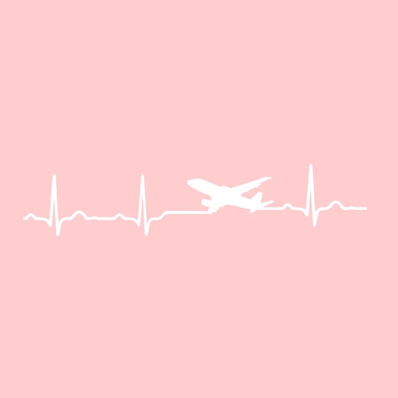 GESCHENK - EKG HERZLINIE FLUGZEUG White