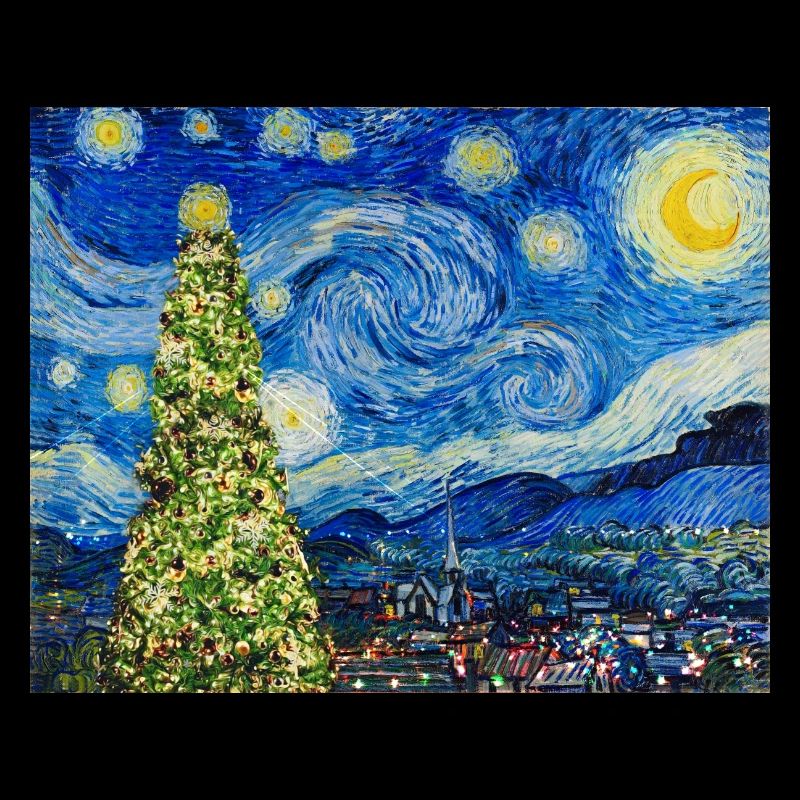Van Gough Starry Night - Christmas Tree Trending