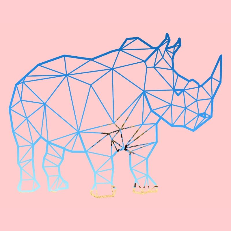 Rhinoceros in polygon style